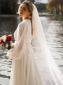 Wedding Veils One-Tier Tulle Classic Bridal Veils