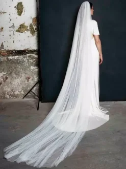 Wedding Veils Two-Tier Lace Cut Edge Bridal Veil