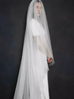 Wedding Veils Two-Tier Lace Cut Edge Bridal Veil