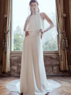 Wedding Veils Two-Tier Tulle Finished Edge Classic Bridal Veils