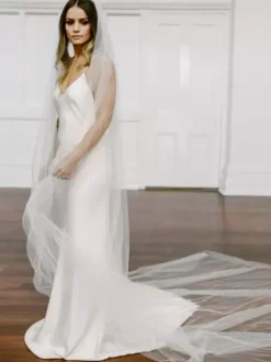 Wedding Veil Tulle Cut Edge Bridal Veil