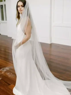 Wedding Veil Tulle Cut Edge Bridal Veil