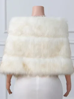 Wedding Wrap Ivory Tops Fox Fur Bridal Cover Ups