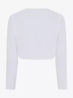 Wedding Wraps Ivory Long Sleeves Tops Chiffon Bridal Cover Up