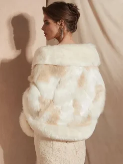 Wedding Wraps White Faux Fur Bridal Winter Warm Cover Ups 2026