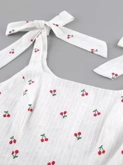 White Cami Top U-Neck Ruffles Strappy Cotton Ruffled Sexy Women Camis