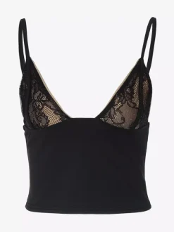 White Cami Top V-Neck Lace Polyester Sexy Women Camis