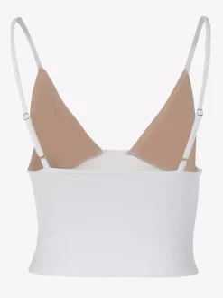 White Cami Top V-Neck Lace Polyester Sexy Women Camis