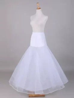 White Tulle A-Line Slip Wedding Petticoat
