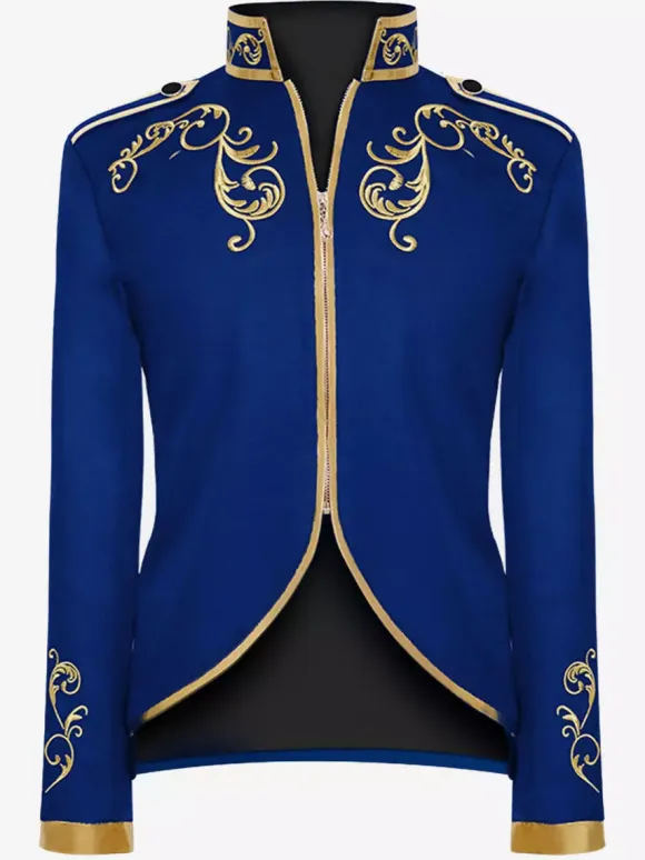 White Vintage Top Vintage Polyester Long Sleeves Retro Costumes For Man Burgundy