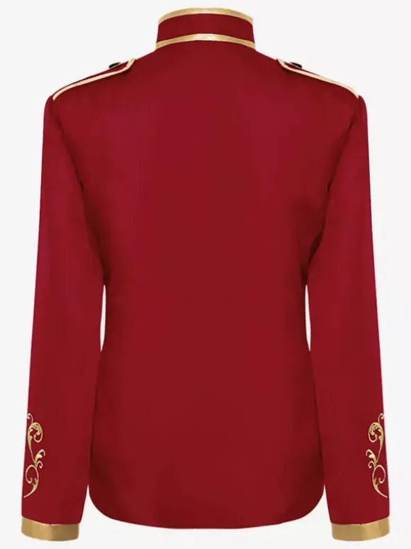 White Vintage Top Vintage Polyester Long Sleeves Retro Costumes For Man Burgundy