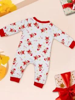 White And Red Gingerbread Man Print Family Christmas Pajamas 2026