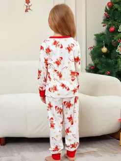 White And Red Gingerbread Man Print Family Christmas Pajamas 2026
