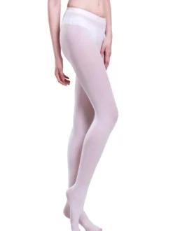 White Ballerina Velvet Ballet Stockings for Women