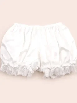 White Black Light Orange Lolita Bloomers Silk-like Lace Trim