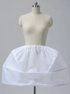 White Bustle Petticoat Hoop Skirt