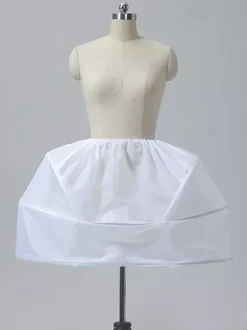White Bustle Petticoat Hoop Skirt