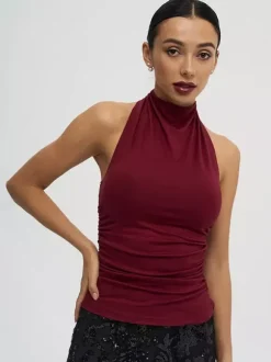 White Cami Top Halter Sexy Backless Sleeveless Women Camis