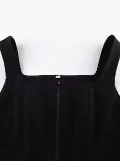 White Cami Top Straps Neck Zipper Sexy Viscose Camis For Women