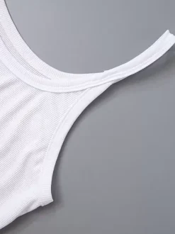 White Cami Top U-Neck Cowboy Camis For Women