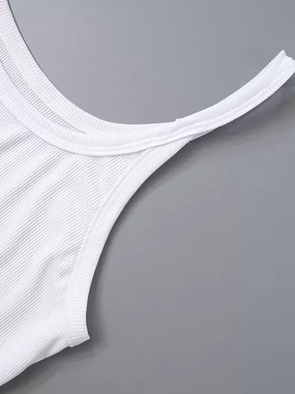 White Cami Top U-Neck Cowboy Camis For Women