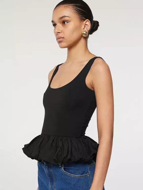 White Cami Top U-Neck Ruffles Backless Chic Camis For Women