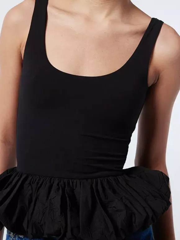 White Cami Top U-Neck Ruffles Backless Chic Camis For Women