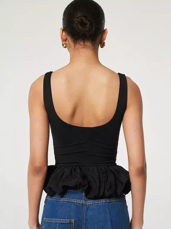 White Cami Top U-Neck Ruffles Backless Chic Camis For Women
