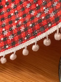 White Christmas Polyester Fiber Polyester Plaid Christmas Holidays Costumes