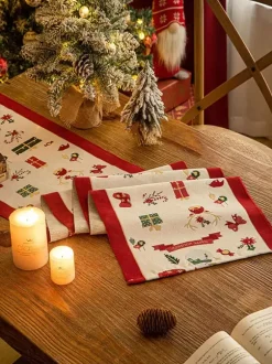 White Christmas Polyester Fiber Polyester Christmas Pattern Christmas Holidays Costumes