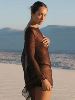 White Cover Ups Boatneck Low Back Long Sleeves Beach Swimming Suits