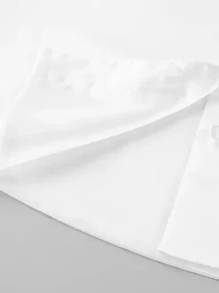 White Deep V Neck Women Blouse - Sexy Sheer Long Sleeve Top - French Style Night Out Spring Streetwear 2026