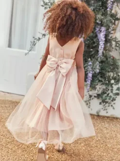 White Flower Girl Dresses Ivory Tulle Sleeveless Jewel Neck Flower Girl Dresses