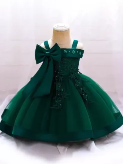 White Flower Girl Dresses Soft Pink Tulle Sleeveless Square Neck Flower Girl Dresses