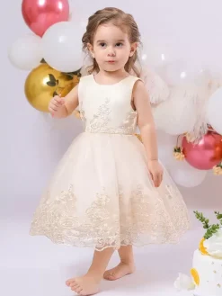 White Flower Girl Dresses Special Occasion Dresses Royal Blue Lace Sleeveless Jewel Neck Flower Girl Dresses