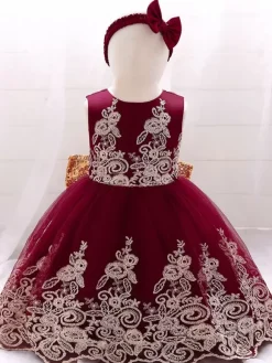 White Flower Girl Dresses Special Occasion Dresses Royal Blue Lace Sleeveless Jewel Neck Flower Girl Dresses