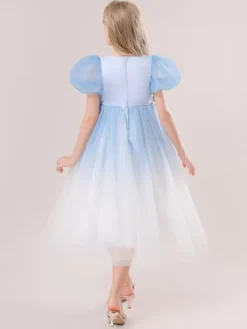 White Flower Girl Dresses Special Occasion Dresses Pink Sequined Short Sleeves Jewel Neck Flower Girl Dresses