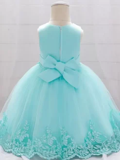 White Flower Girl Dresses Special Occasion Dresses Champagne Lace Sleeveless Jewel Neck Flower Girl Dresses