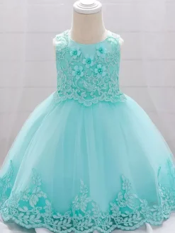 White Flower Girl Dresses Special Occasion Dresses White Lace Sleeveless Jewel Neck Flower Girl Dresses