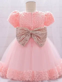 White Flower Girl Dresses Special Occasion Dresses White Lace Short Sleeves Jewel Neck Flower Girl Dresses