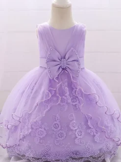White Flower Girl Dresses Special Occasion Dresses Pink Lace Sleeveless Jewel Neck Flower Girl Dresses