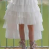 White Flower Girl Dresses Ivory Tulle Sleeveless Jewel Neck Flower Girl Dresses