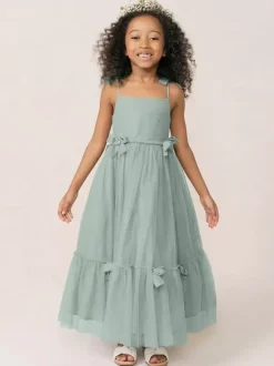 White Flower Girl Dresses Soft Pink Organza Sleeveless Jewel Neck Flower Girl Dresses