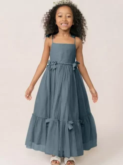 White Flower Girl Dresses Soft Pink Organza Sleeveless Jewel Neck Flower Girl Dresses