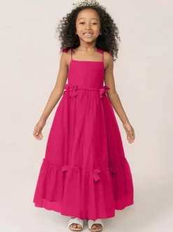 White Flower Girl Dresses Soft Pink Organza Sleeveless Jewel Neck Flower Girl Dresses