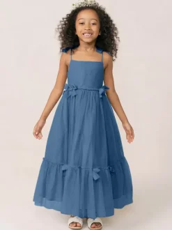 White Flower Girl Dresses Soft Pink Organza Sleeveless Jewel Neck Flower Girl Dresses