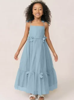 White Flower Girl Dresses Soft Pink Organza Sleeveless Jewel Neck Flower Girl Dresses