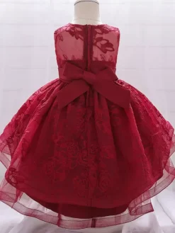 White Flower Girl Dresses Special Occasion Dresses Pink Lace Sleeveless Jewel Neck Flower Girl Dresses