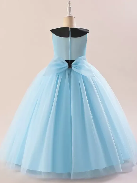 White Flower Girl Dresses Special Occasion Dresses White Tulle Sleeveless Jewel Neck Flower Girl Dresses