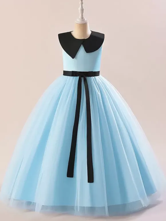 White Flower Girl Dresses Special Occasion Dresses White Tulle Sleeveless Jewel Neck Flower Girl Dresses